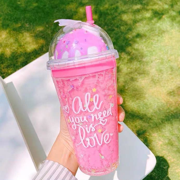 Ice Cream Sundae Frosty Tumbler - Pink