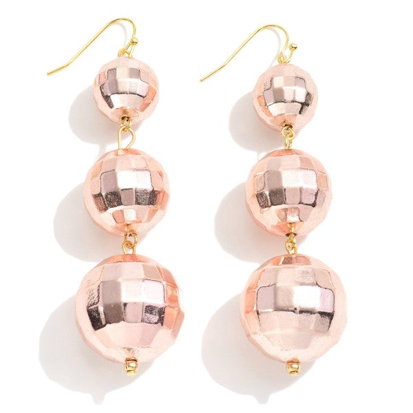 Linked Disco Ball Drop Earring