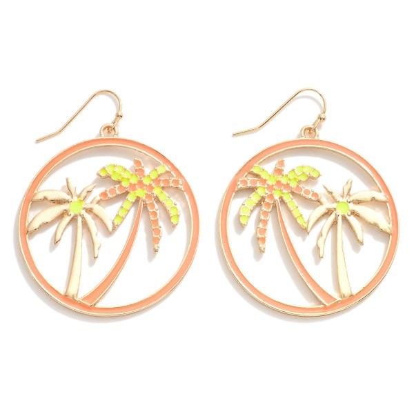 Enamel Palm Tree Earrings
