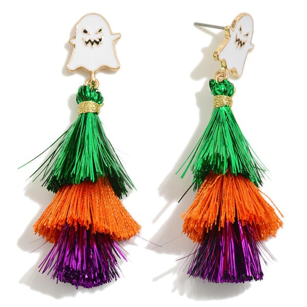 Halloween Drop Earrings With Tassel Detail