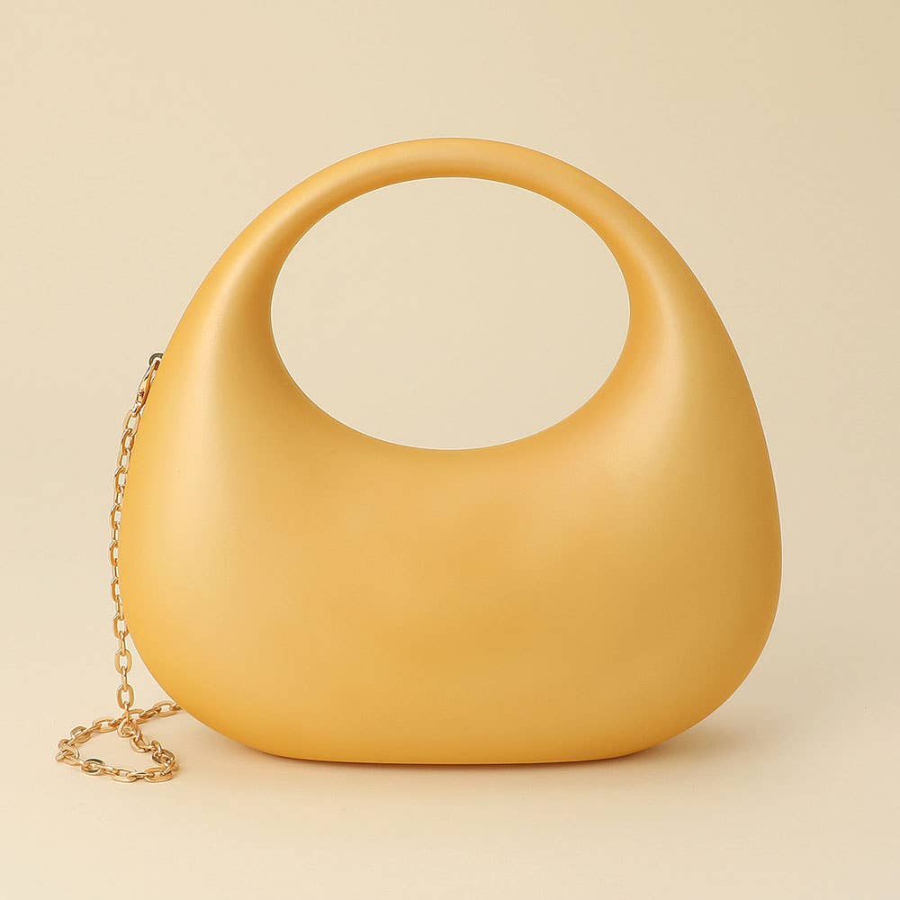 Matte Acrylic Crescent Handbag