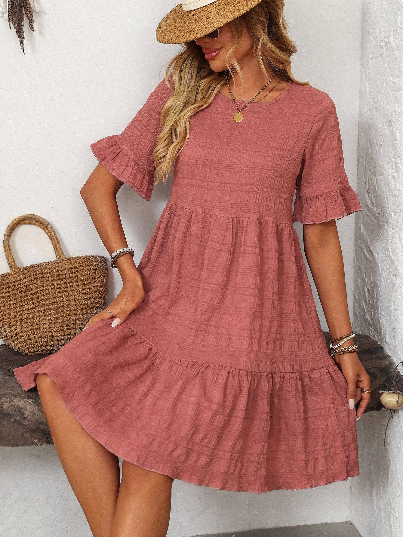 Loose Casual Short-Sleeve Dress