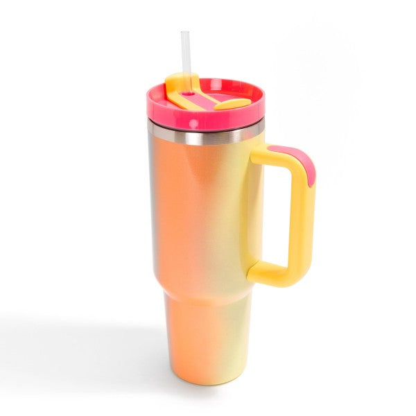 Ombre 40oz Double Wall Stainless Steel Vacuum Tumbler With Handle