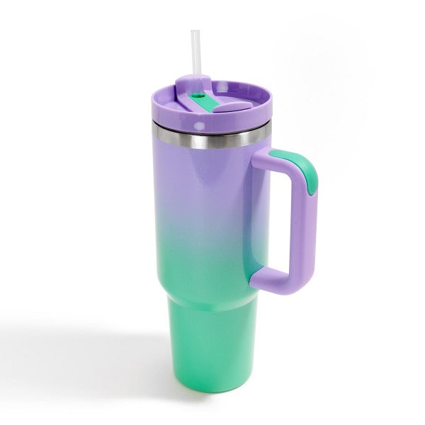 Ombre 40oz Double Wall Stainless Steel Vacuum Tumbler With Handle