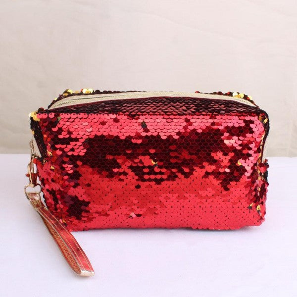 Sequin Travel Makeup Pouch