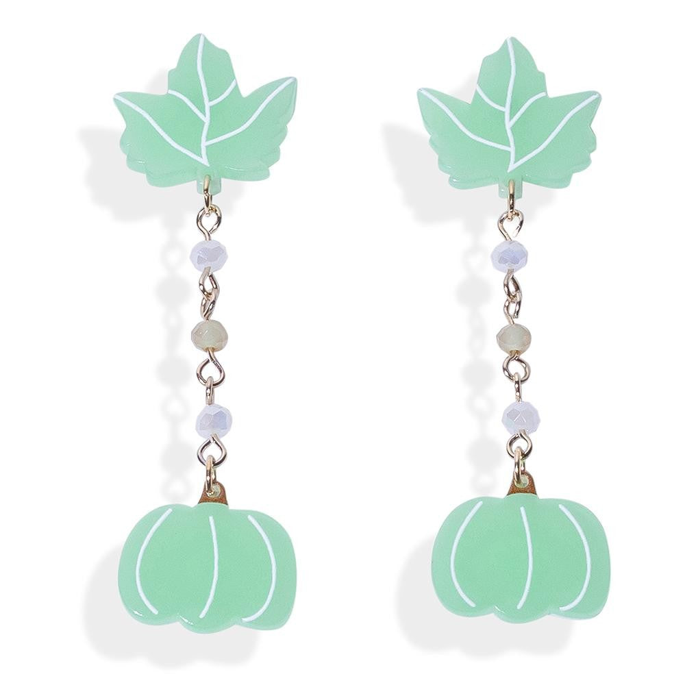 Linked Maple Leaf & Pumpkin Earrings