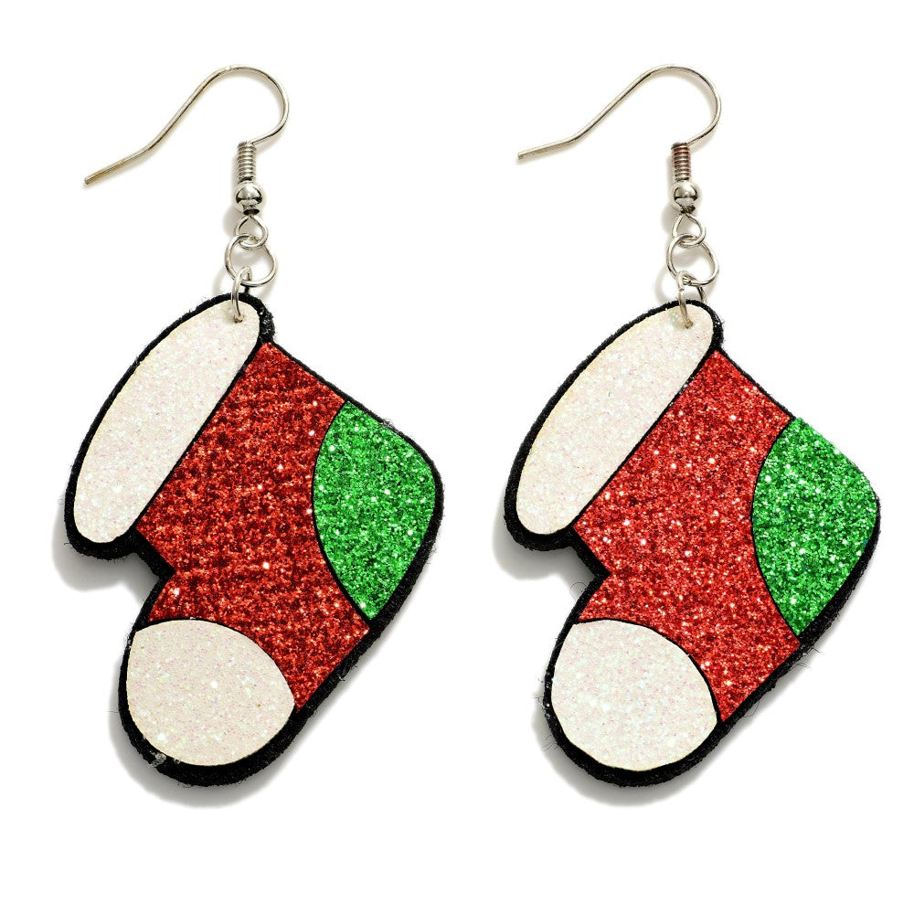 Glitter Stocking Earrings