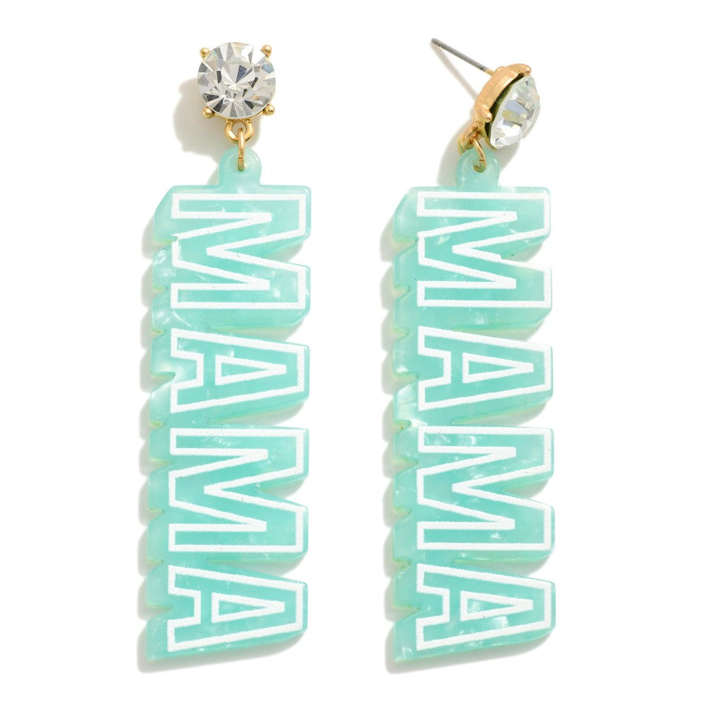 Resin Mama Earrings Green