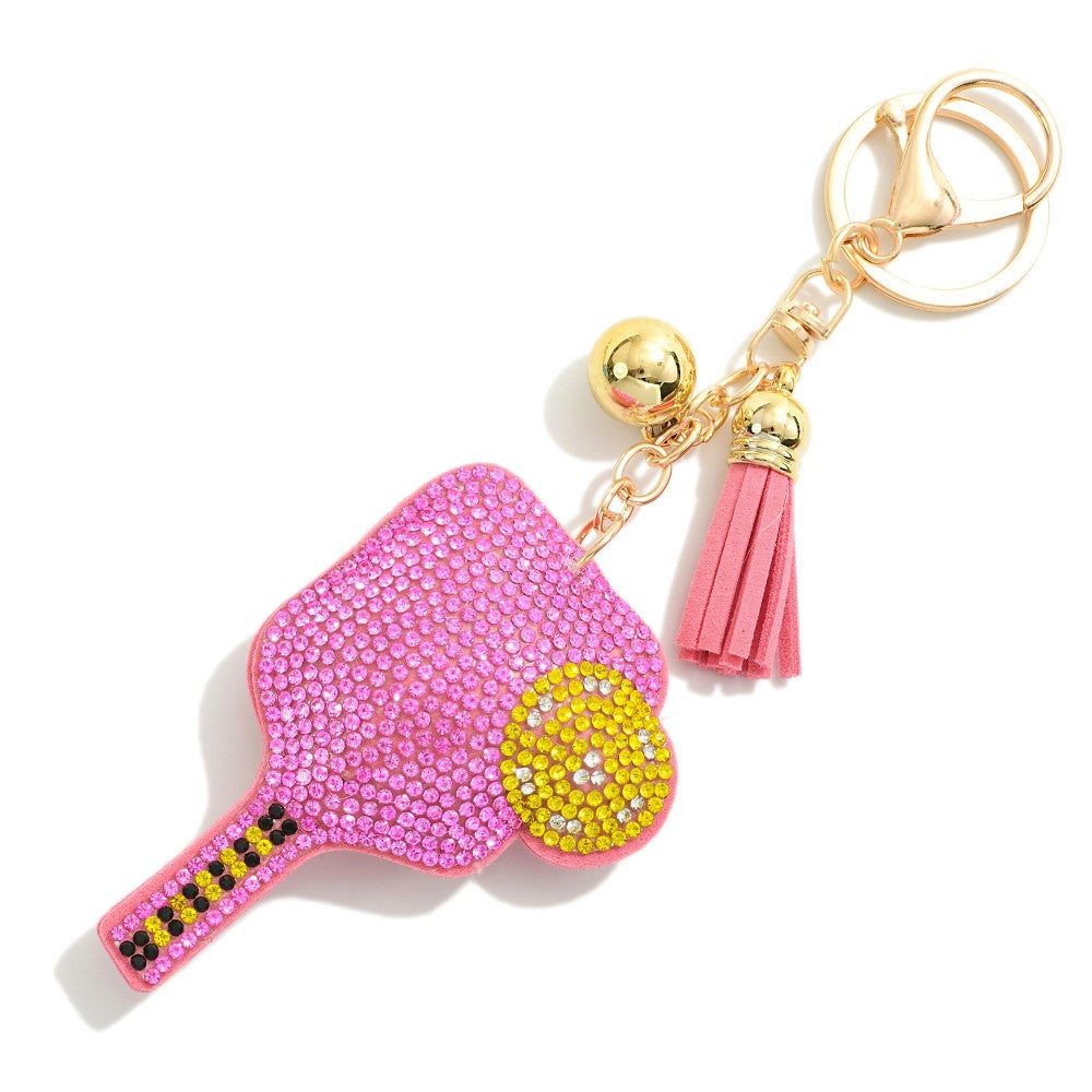 Pickleball Racket Keychain with Tassel