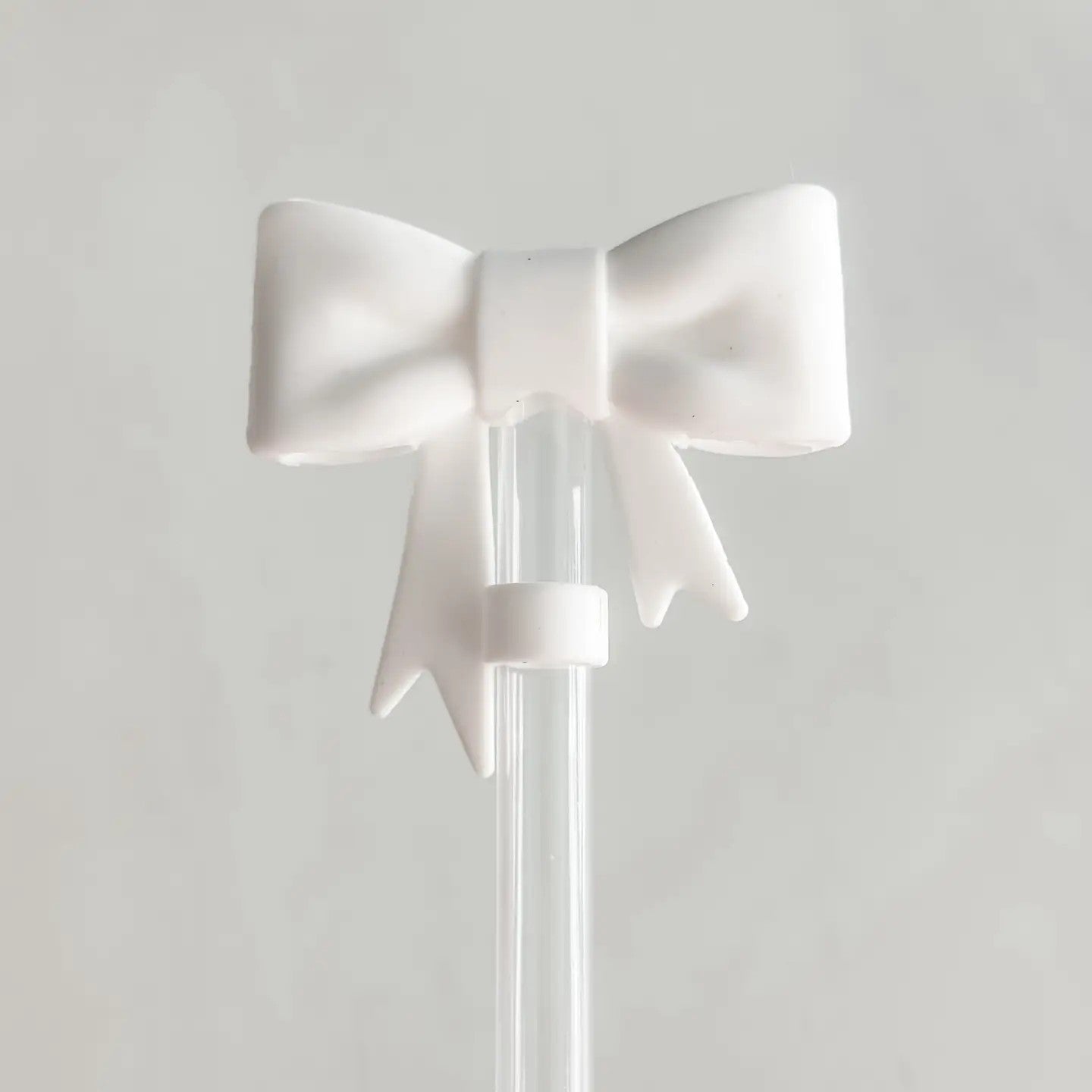 Straw Cover 10MM "Large White Bow"