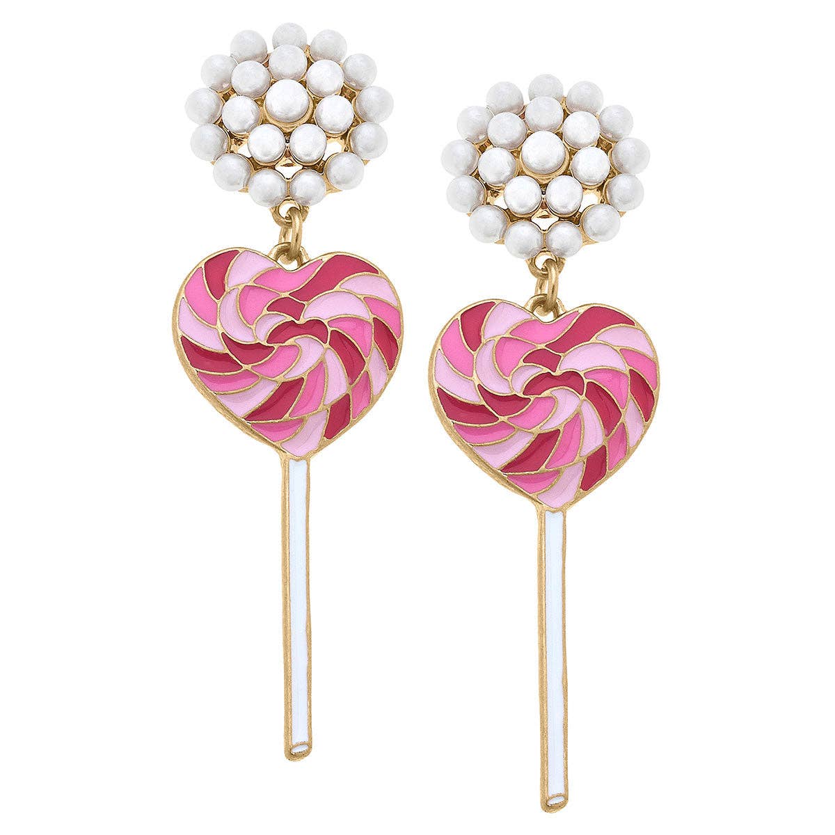 Love Lollipop Enamel Earrings