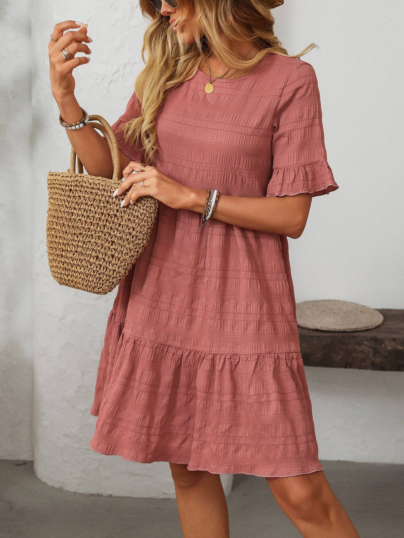 Loose Casual Short-Sleeve Dress