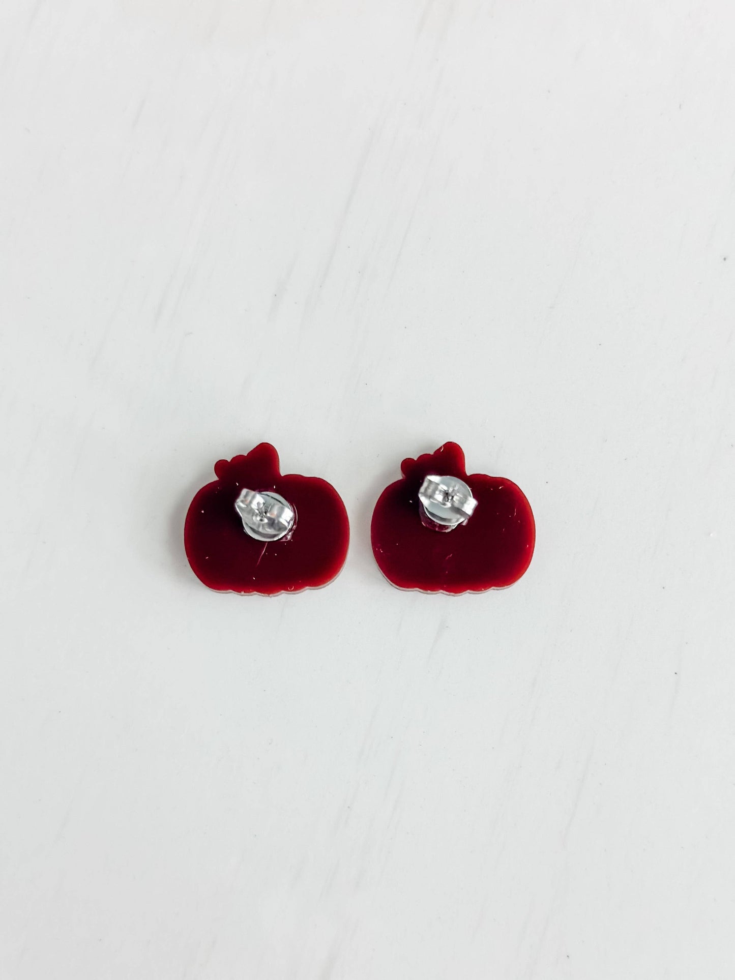 Pumpkin Animal Print Studs