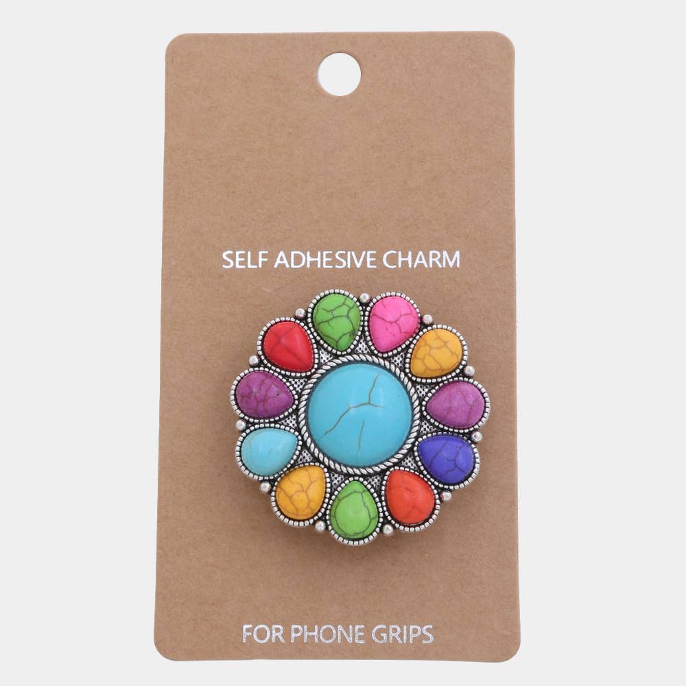 FLOWER CONCHO PHONE HOLDER