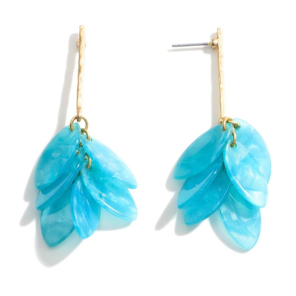 Blue Drop Down Earrings