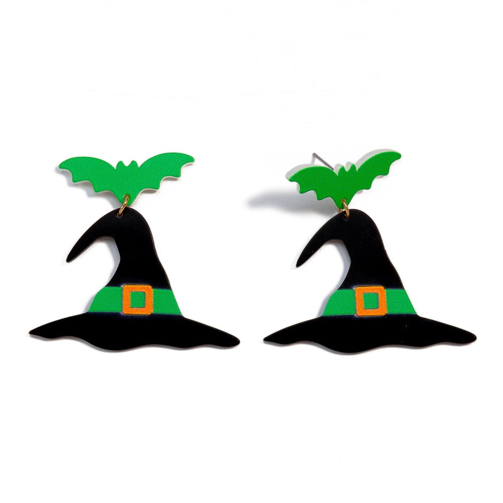 Bat & Witches Hat Earrings