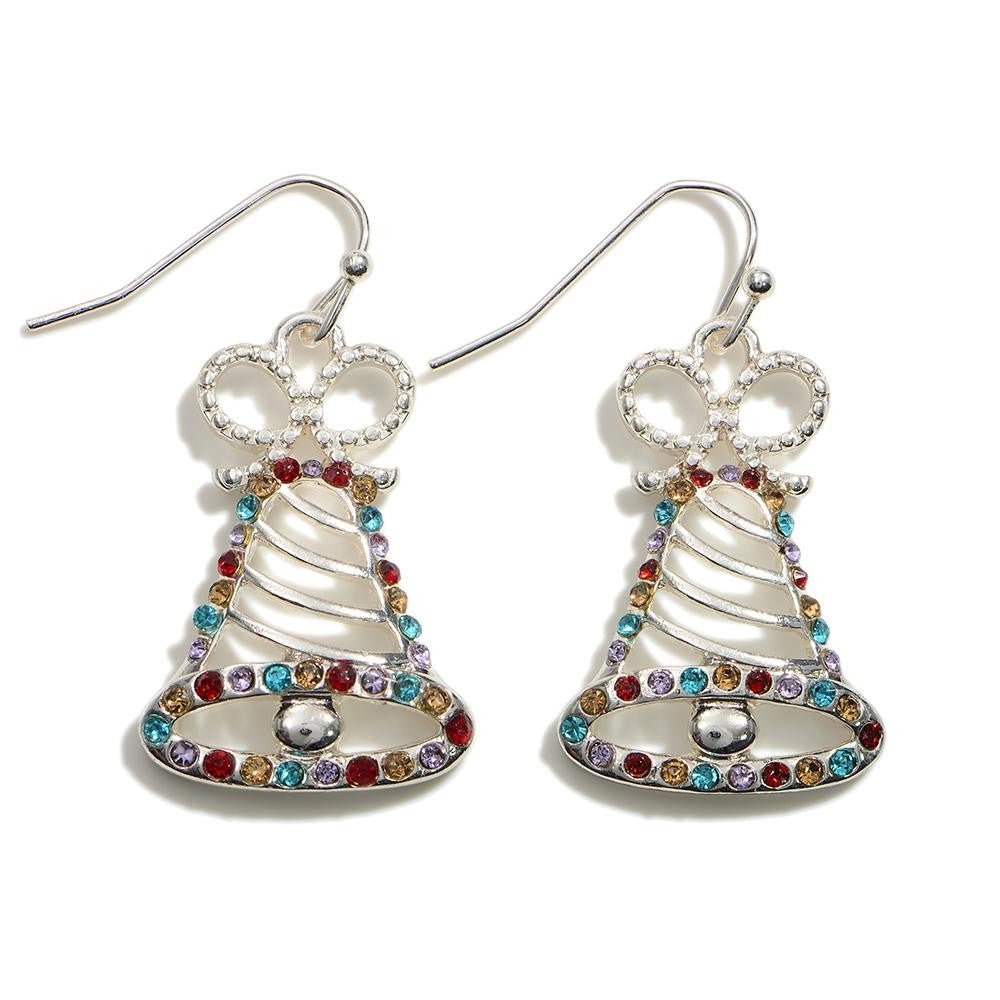 Rhinestone Bell Earrings