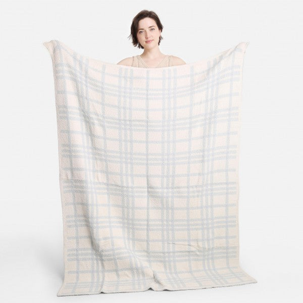 Super Soft Plaid Print Throw