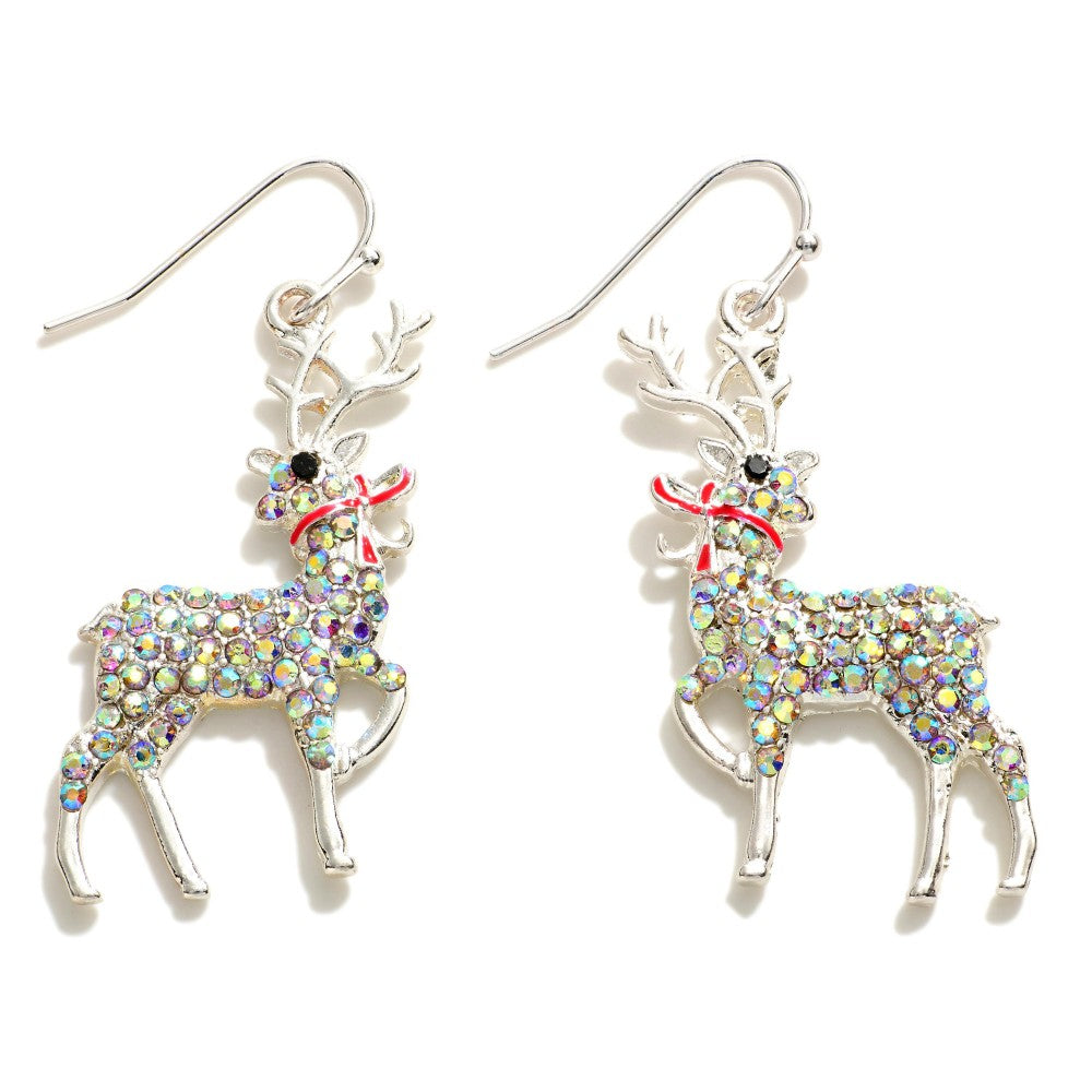 Rhinestone Reindeer Earrings