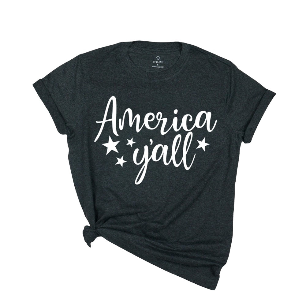 America y’all Graphic Tee Charcoal