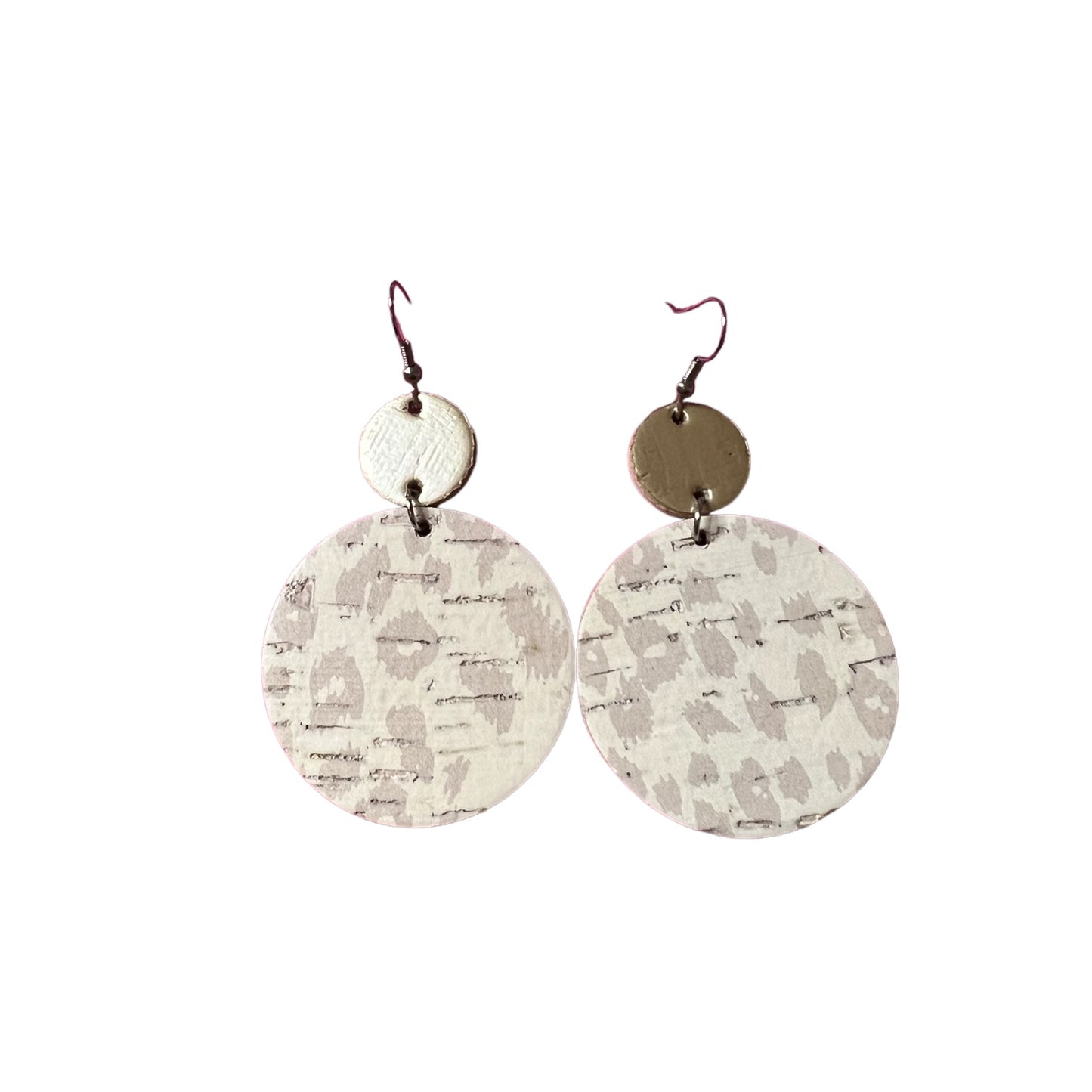 Nude Leopard Cork Earrings