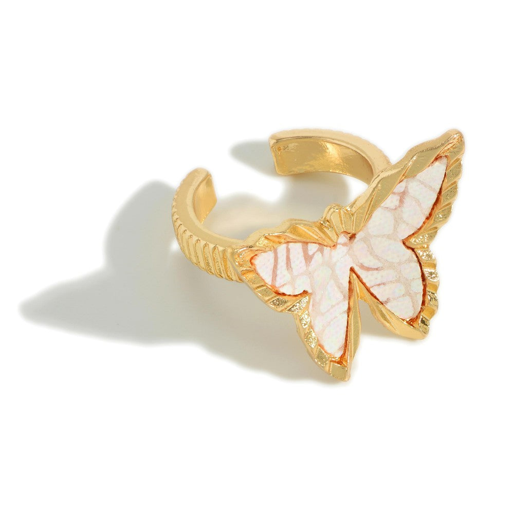 Iridescent Butterfly Ring