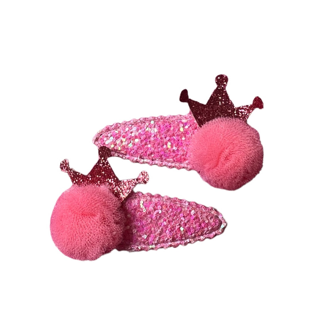 Princess Crown Glitter Barrettes