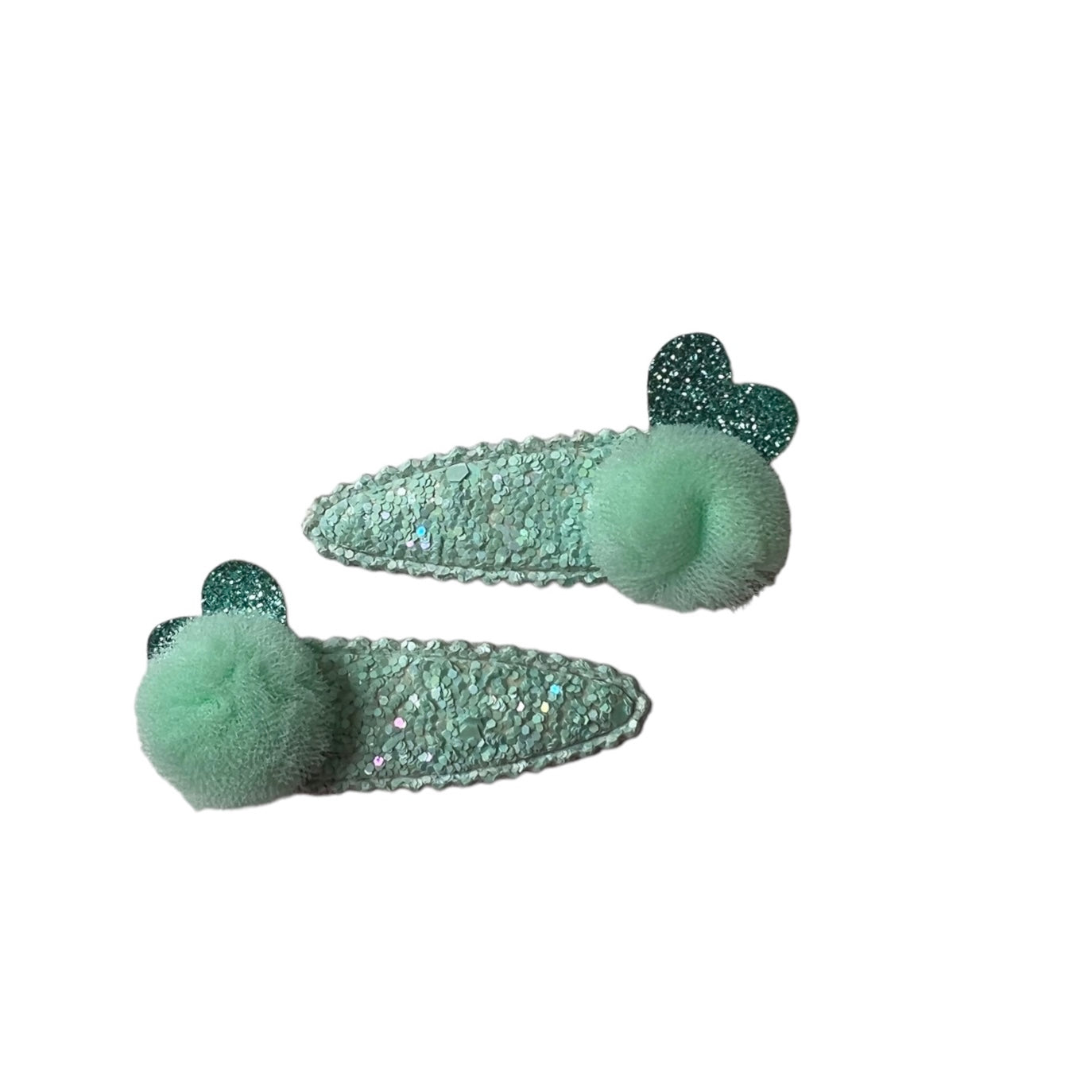 Heart Glitter Barrettes