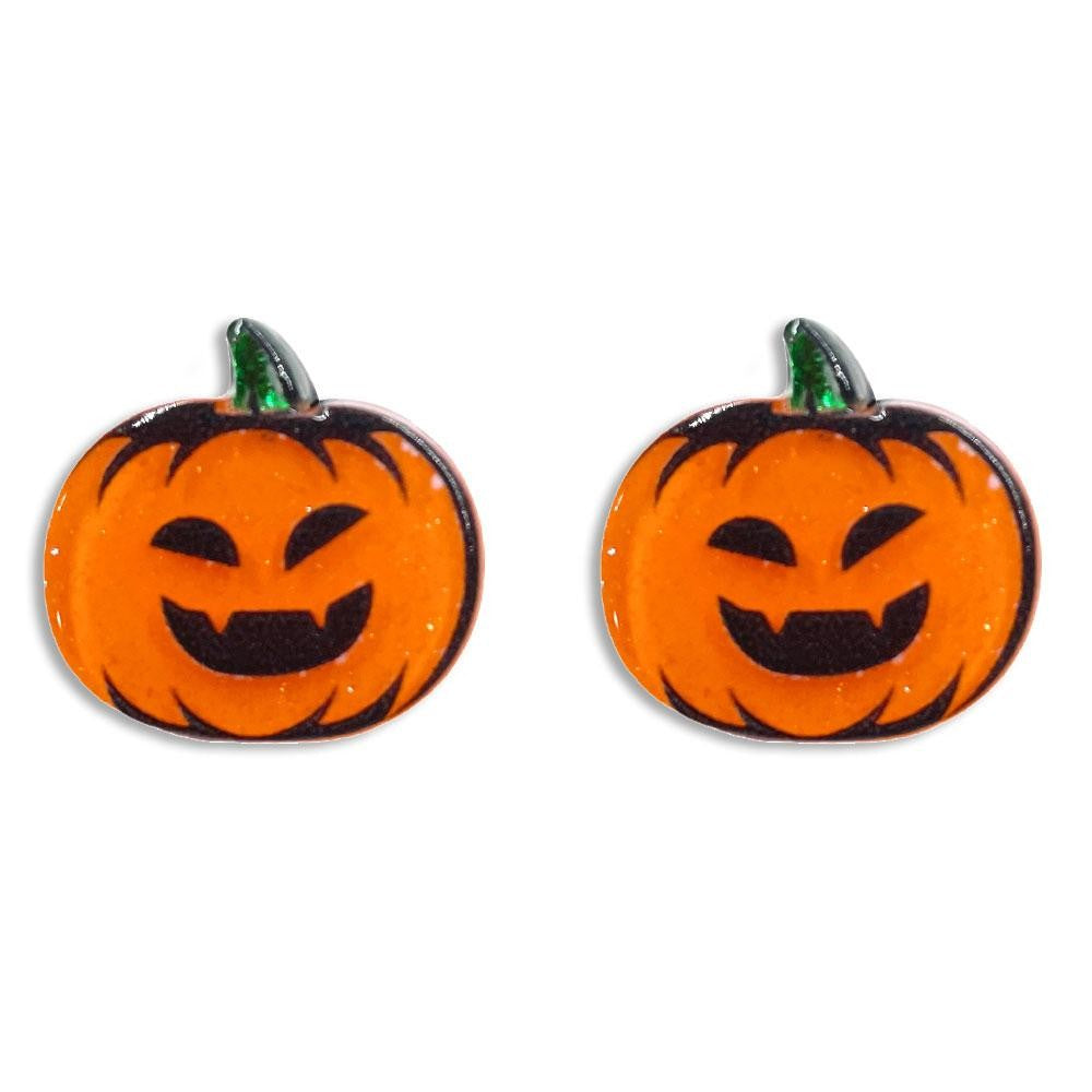 Jack-O-Lantern Stud Earrings