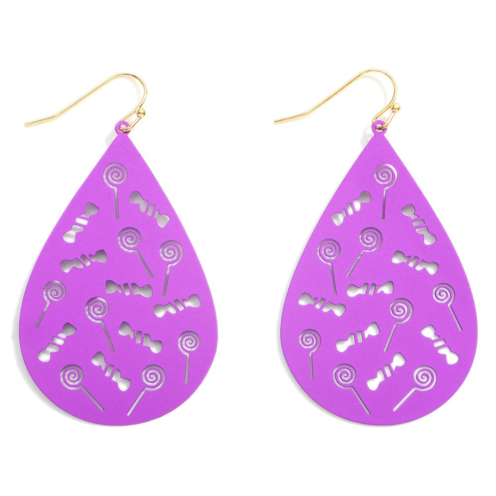 Halloween Candy Teardrop Earrings