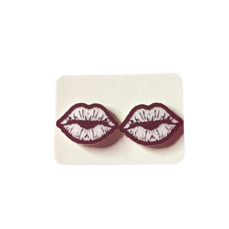 Lips Stud Acrylic Earrings