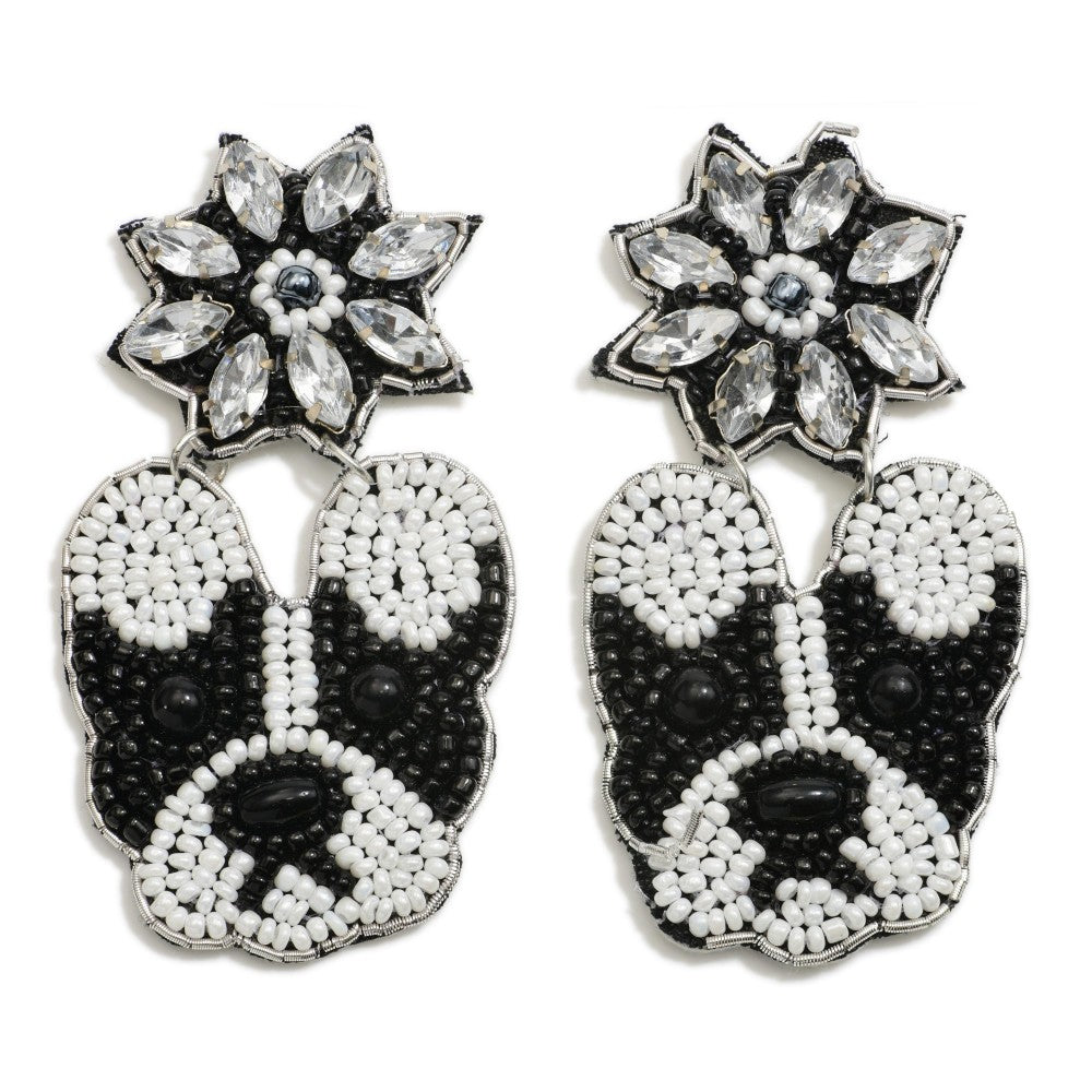 Beaded Dog Earrings