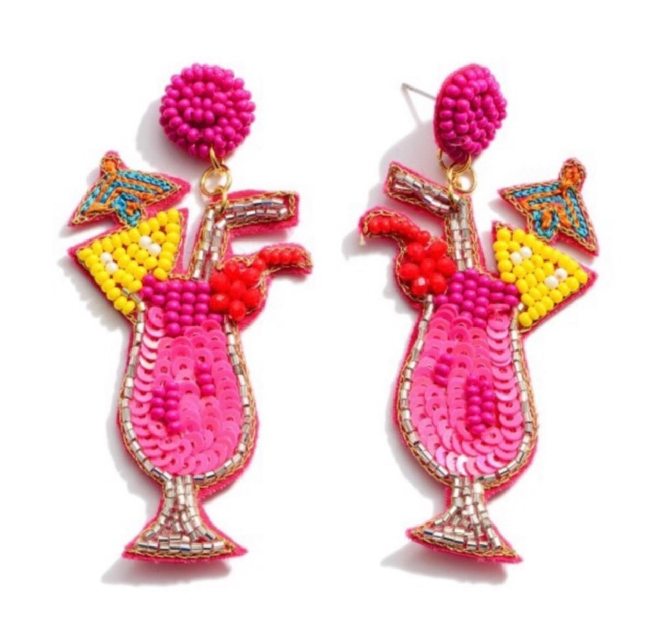 Fruit Cocktail Felt Earrings
