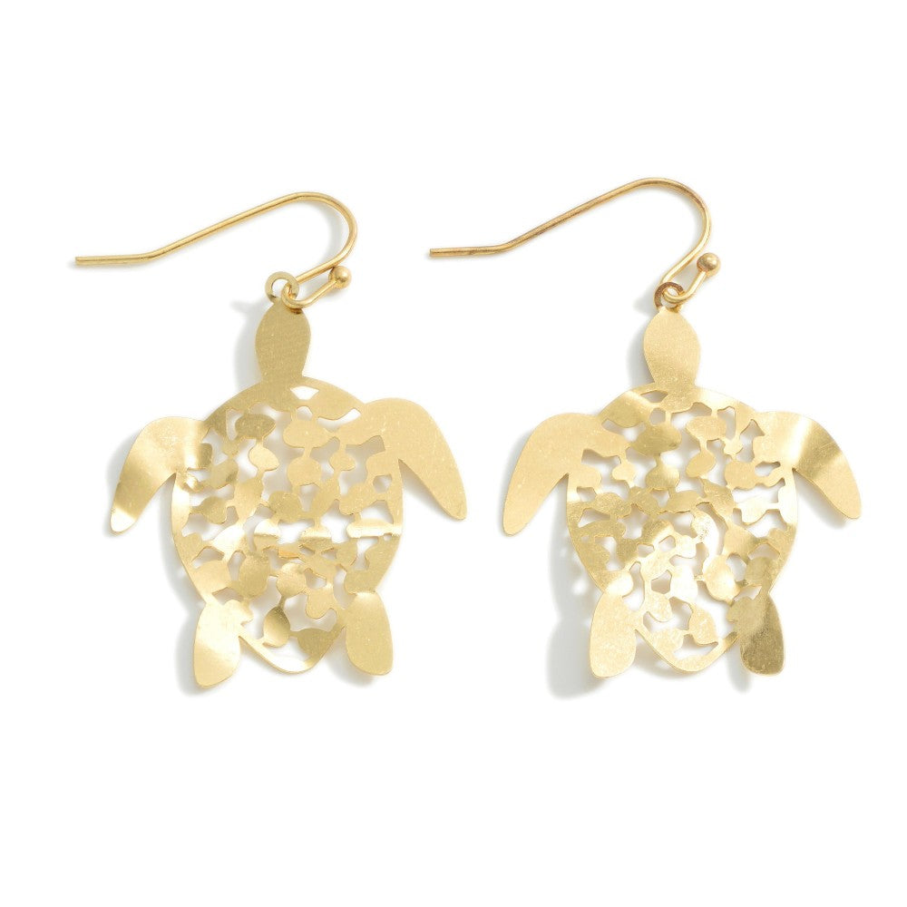 Filigree Sea Turtle Earrings