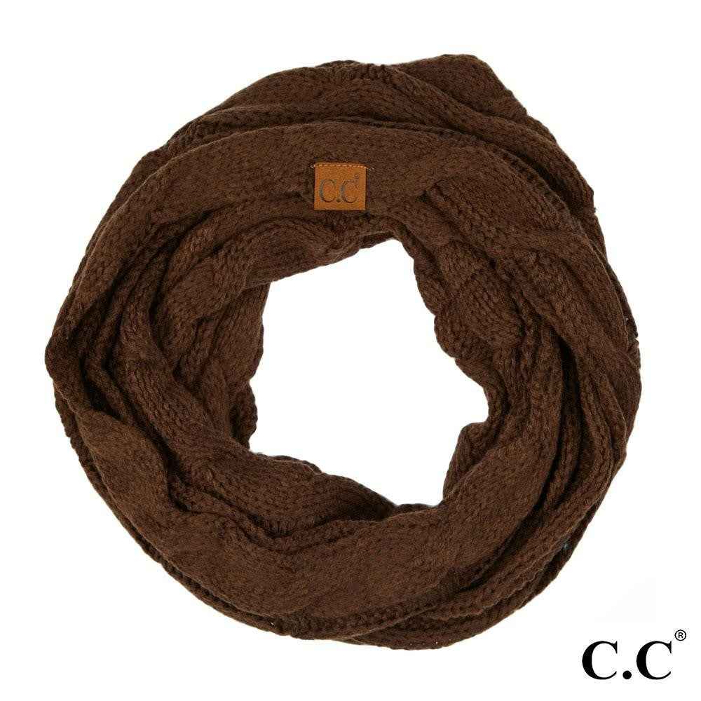 C.C Cable Knit Infinity Scarf