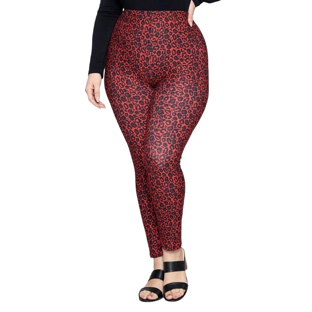 Plus Size Leopard Print Leggings