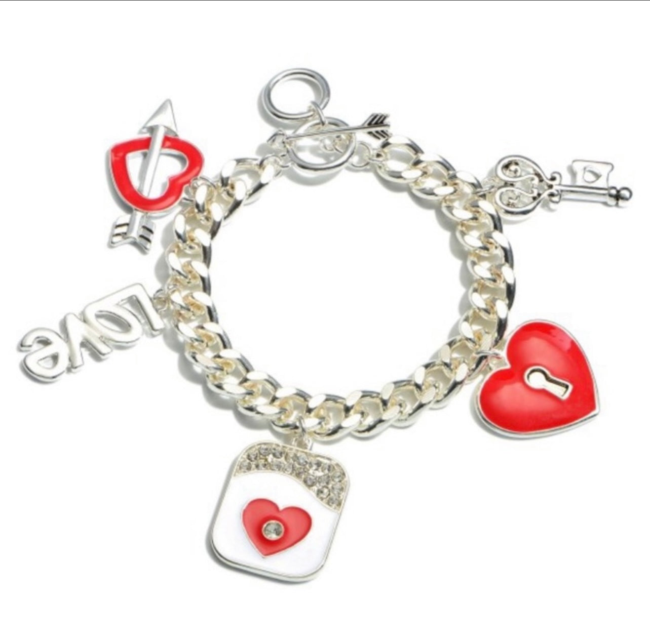 Valentine Statement Charm Bracelet