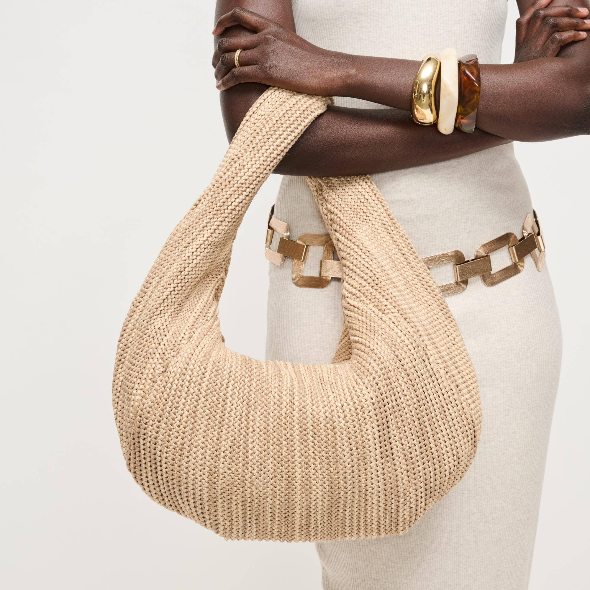 Coastal Knit Hobo Bag