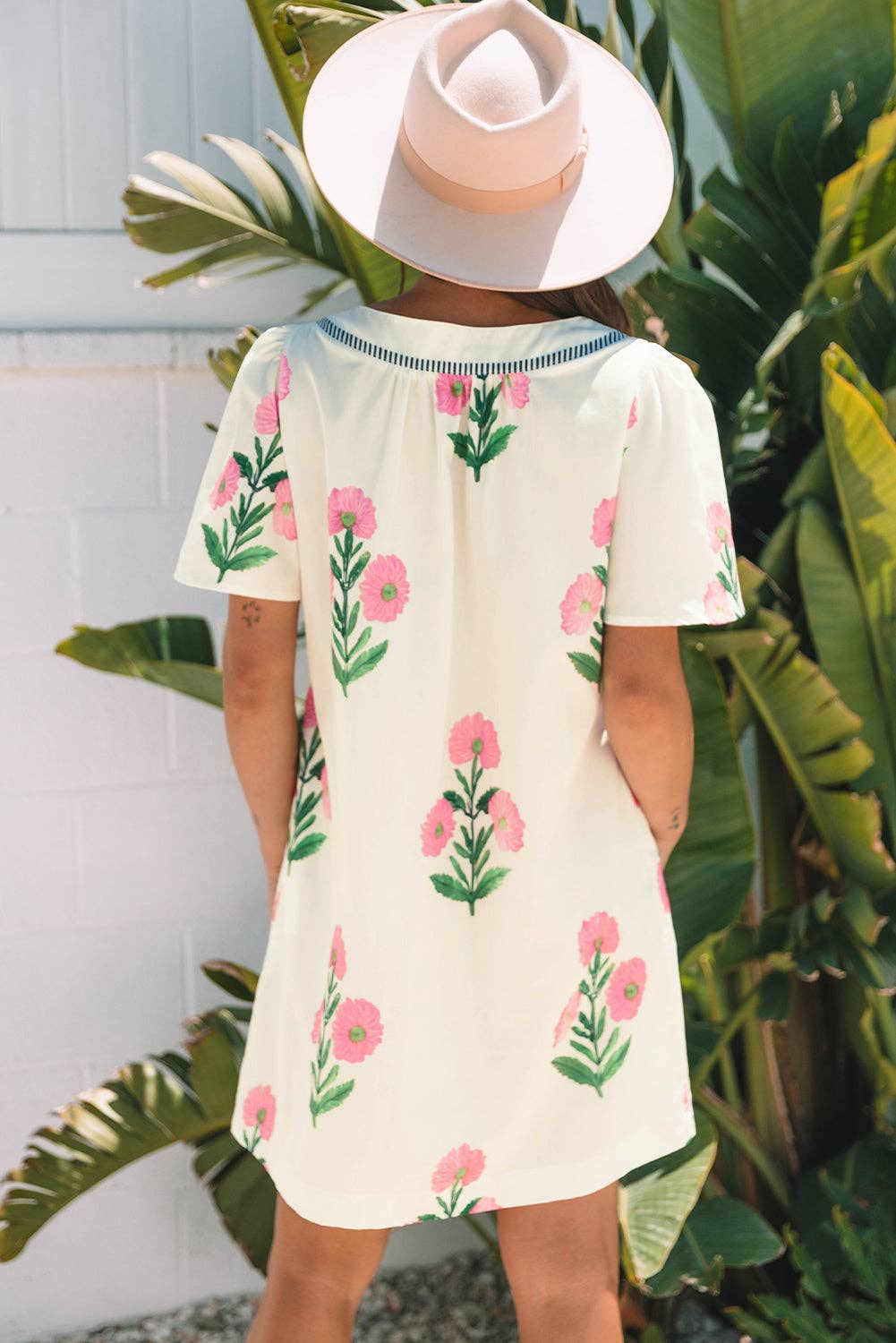 Floral Embroidered Mini Dress