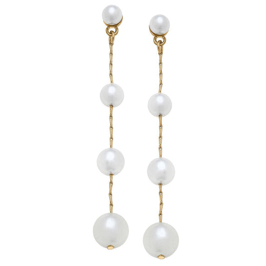 Audrey Pearl Dangle Earrings