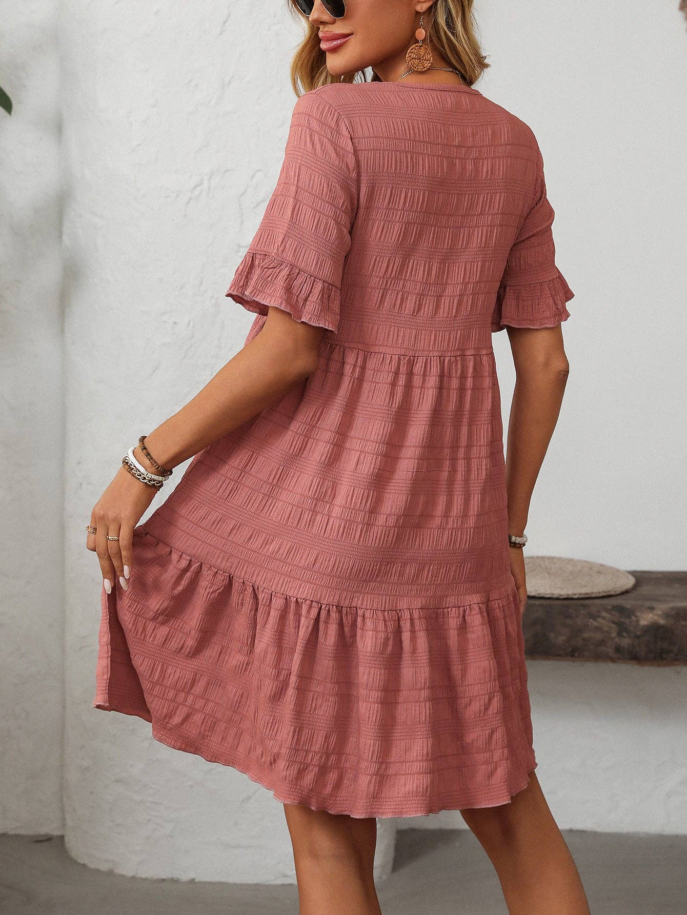 Loose Casual Short-Sleeve Dress
