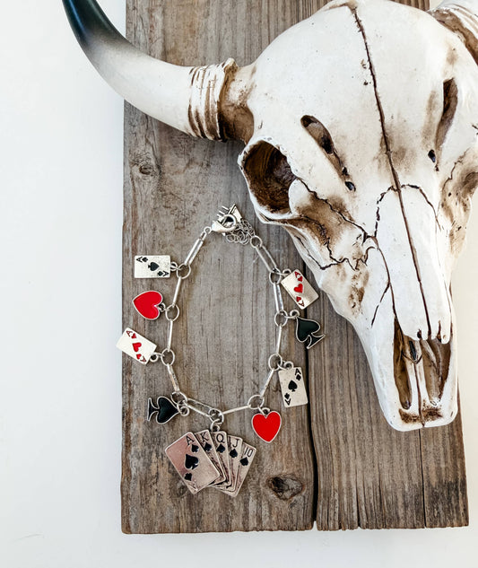 Poker Theme Charm Bracelet