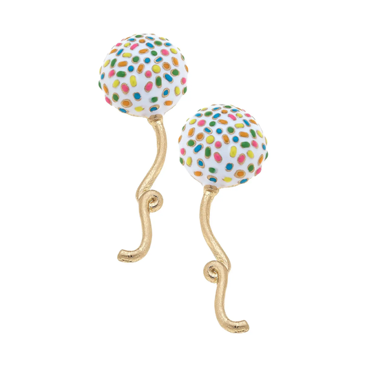 Birthday Balloon Enamel Earrings
