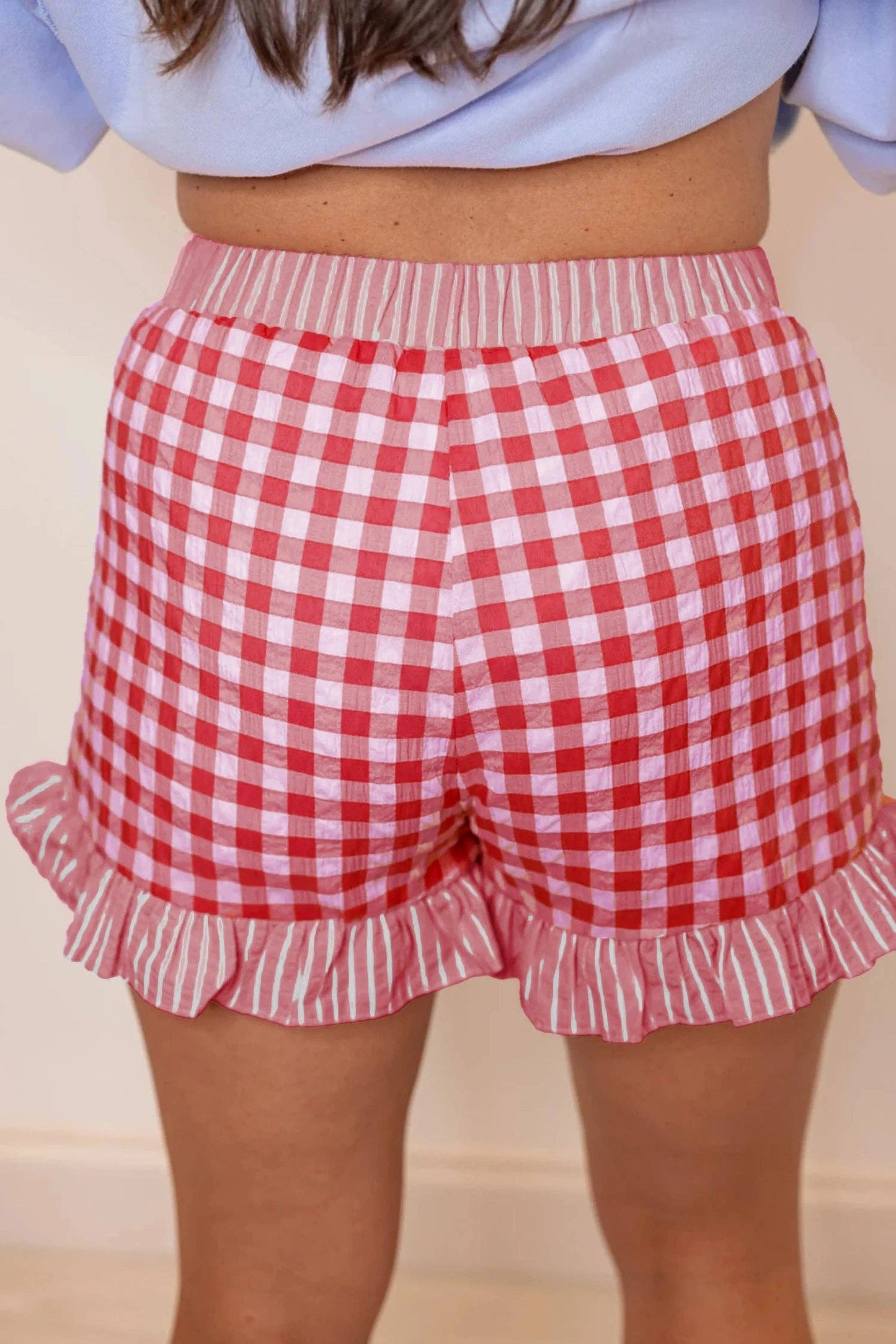 Gingham Ruffle Shorts