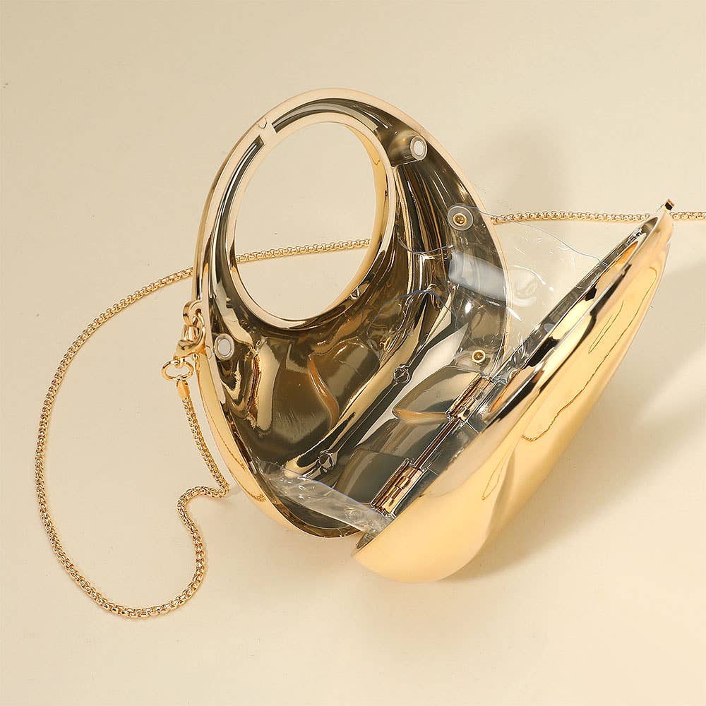 Modern Round Hardcase Mini Clutch