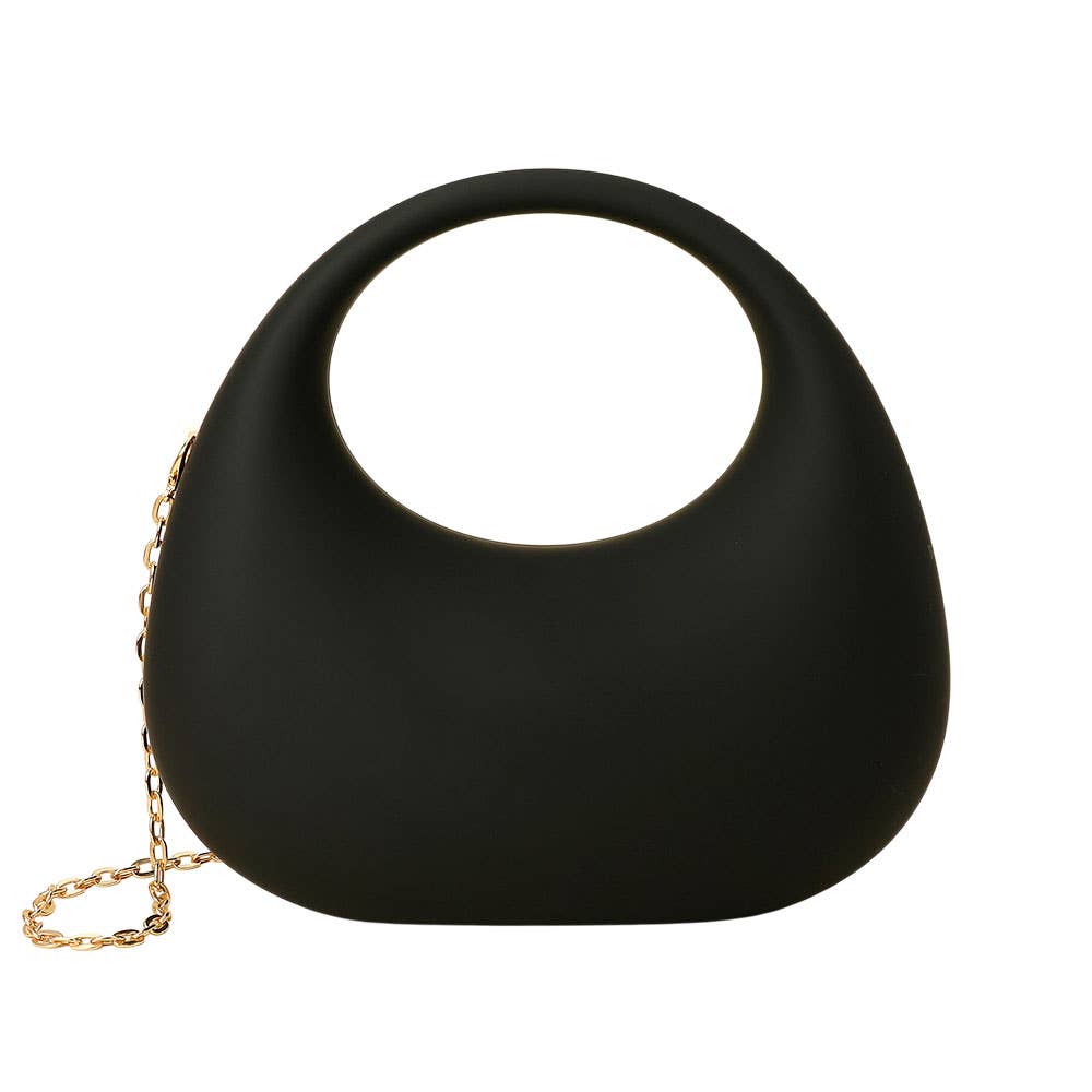 Matte Acrylic Crescent Handbag