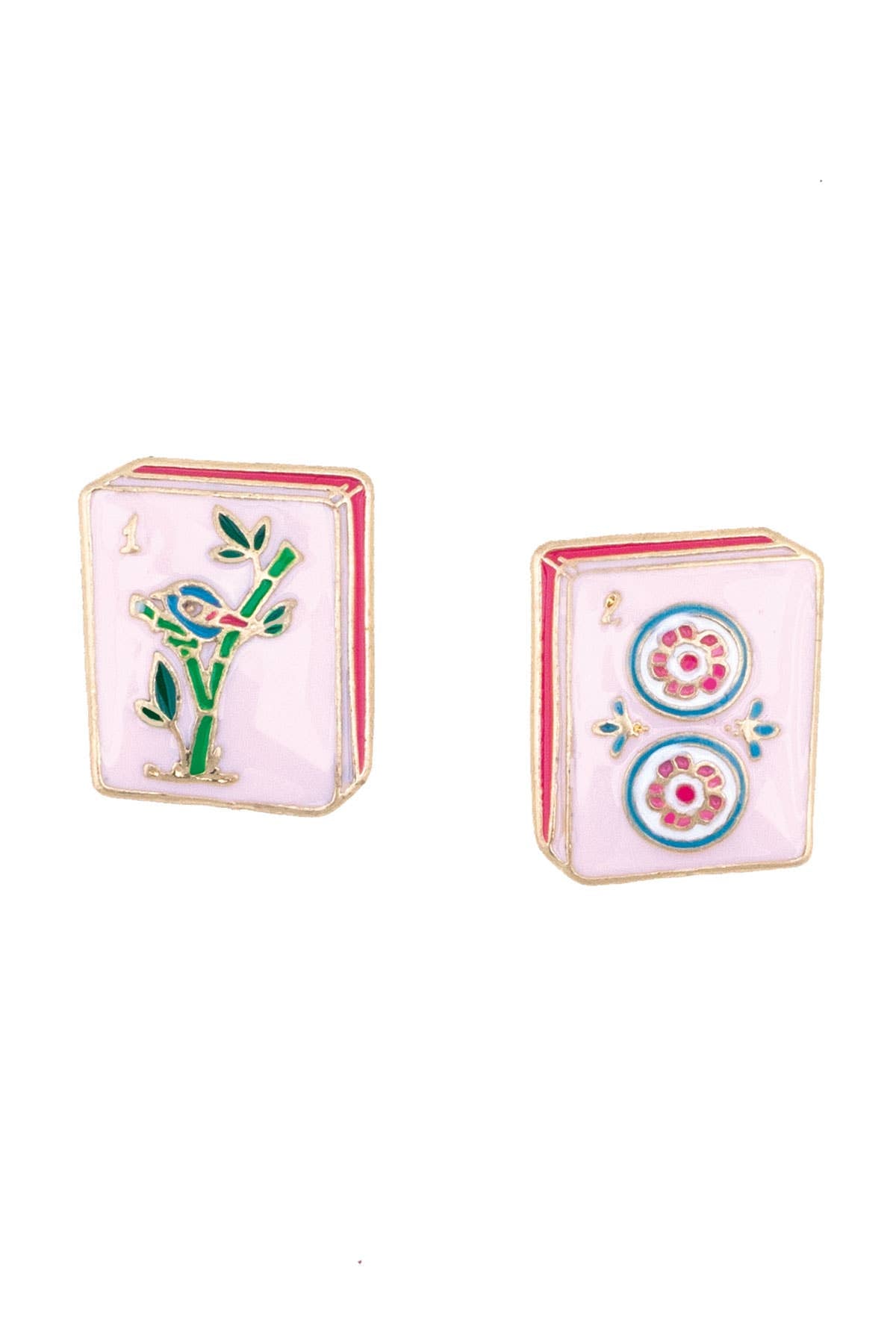 Mahjong Tile Stud Earrings