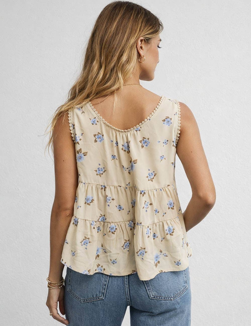 Boho Floral Sleeveless Top