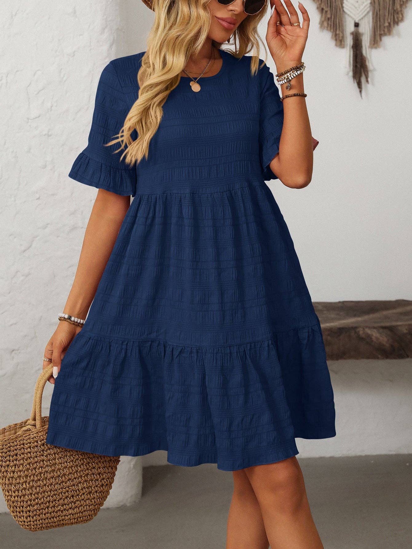 Loose Casual Short-Sleeve Dress