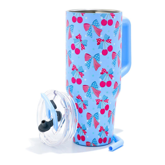 Americana Bow & Cherries 40 oz Tumbler